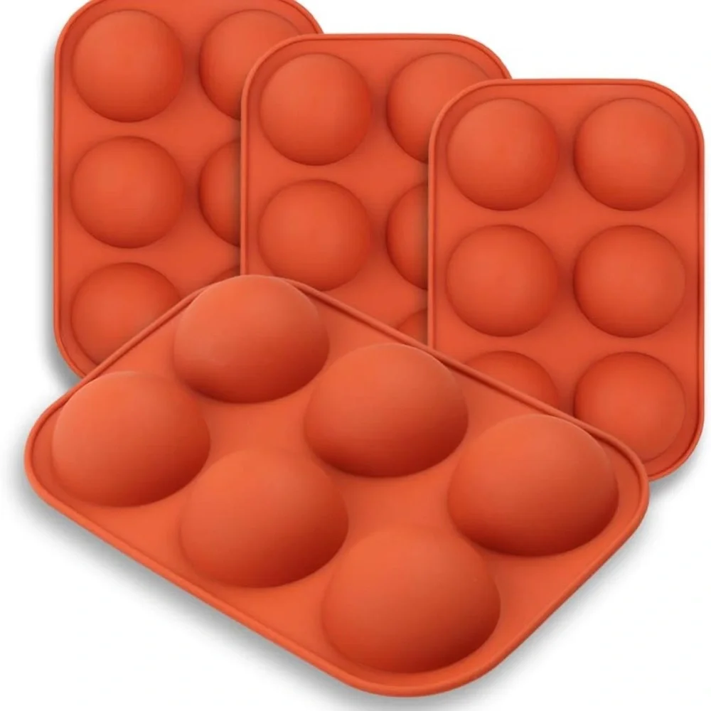 Semi sphere silicone mold 4 pack. 2” Diameter.